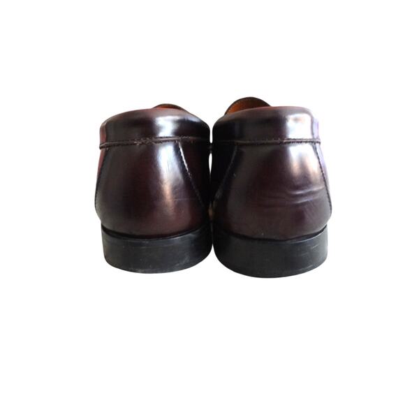 Vintage Johnston Murphy Hayes Burgundy Maroon Oxblood Leather Penny Loafer 11.5 main image 9
